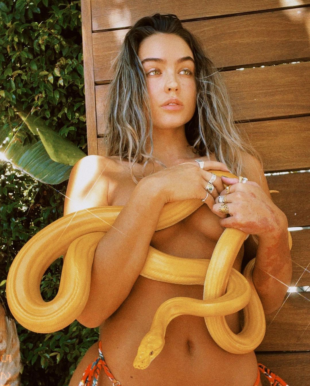 sommer ray with a snake